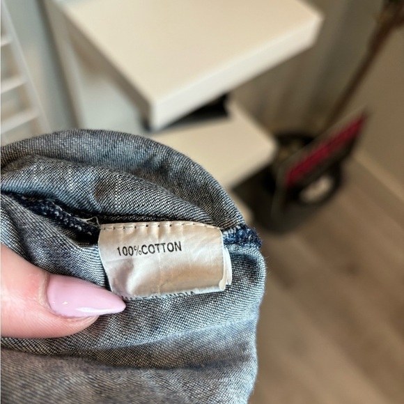 Women’s eShakti Wool Embellished Cotton Chambray Tier Dress Size 20W - Picture 11 of 12